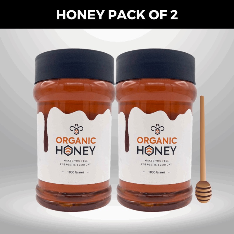 Organic Honey 2 KG - Raw Natural Pure Bee Honey